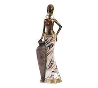 Donne africane Figurine Resine Esotiche Personaggio Statua Retrò Tribale Lady Scultura Vintage Decori Casa Per Scaffale Libro Culturale Figurine Da Collezione
