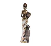 Donne africane Figurine Resine Esotiche Personaggio Statua Retrò Tribale Lady Scultura Vintage Decori Casa Per Scaffale Libro Culturale Figurine Da Collezione