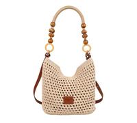Donne All'uncinetto Crossbody Borsa Per Spalla Straw Paglie Paglia Beach Affit Gamma Messaggeri Capacità Per Le Vacanze Women Beach Ottimo Affondo Araglia Paglie Croce Croce