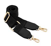 Donne Ampie Borse a Tracolla, Cintura di Ricambio Regolabile in Pelle Canvas, Cinghia Mutevole Lunga per Borsa Crossbody (Pelle-Nero)