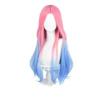 Donne Anime Cosplay Parrucche Per Mizi Rosa Blu Gradiente Lungo Capelli Lisci Parrucca Per La Festa Di Halloween