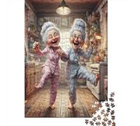 Donne anziane danzando 1000 Pezzi Adulti Puzzle Bambini Intrattenimento Creativo Giochi Regalo Bambino 52x38cm/1000pcs