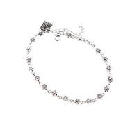 Donne Argento a Piedi Nudi Sandalo Beach Foot Bead Chain Cavigliera Bracciale alla Caviglia, Sandali Scalzi Regolabili Beach Foot Gift for Women Creativo e utileDurability