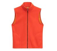 Donne Autunno E Inverno Velluto Gilet Caldo Gilet Donna S plus Size Cappotti Lunghi, Arancione, 4XL