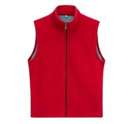 Donne Autunno E Inverno Velluto Gilet Caldo Gilet Donna S plus Size Cappotti Lunghi, Rosso anguria, 4XL