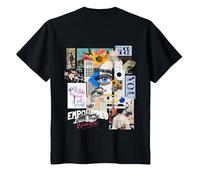 Donne | Backprint | Opera d'Arte Grafica Arte Maglietta, Bambini, Nero, 2 Anni