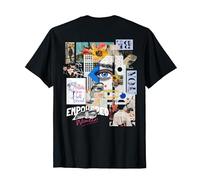 Donne | Backprint | Opera d'Arte Grafica Arte Maglietta, Uomo, Nero, 6XL