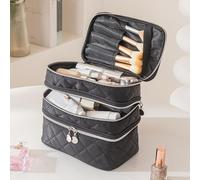 Donne Borsa di stoccaggio cosmetico 3 strati Ladie Boiler del bagno per le donne