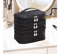 Donne Borsa di stoccaggio cosmetico 3 strati Ladie Boiler del bagno per le donne