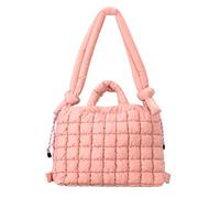 Donne Botton Bot Bota trapunta per spalla trapuntata Braccia a traversa imbottita leggera Multifunzione zaino a colore solido BASSO DI ALIMENTO UN SCOLA (Pink)