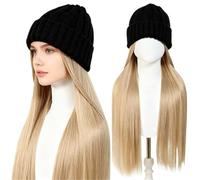 Donne Cappello da donna Parrucca integrata for capelli lunghi lisci Autunno/Inverno Cuffia giornaliera Festa