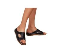 Donne Casual Estate Quotidiana Comodi Sandali Slip On, Sandali da Donna con Supporto per L'Arco, Sandali Comodi da Donna (36,Black)