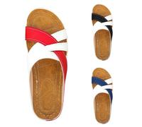 Donne Casual Sandali Piattaforma Zeppe Pesce Bocca Sandali Pavimento Spesso, Sandali Ortopopedici Donna Sandali Alti Chiuso Una Parola Stile Moda Fondo spesso, Colore: rosso, 43 EU