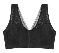 Donne Cerniera Anteriore Pizzo Reggiseno Senza Fili Sexy Deep V Plus Size Reggiseno Leggero Push Up Bralette Reggiseno di Tutti I Giorni