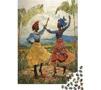 Donne che ballano nel paesaggio della Guyana Traditional Festival 38x26cm/1000pcs Puzzle Adatto Per Adulti E Folla Dai 14 Anni in Su