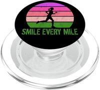 Donne che corrono maratona divertente corridore sorridere ogni miglio PopSockets PopGrip per MagSafe