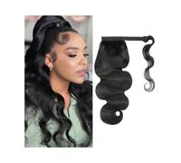 Donne Clip for estensione coda di cavallo ondulata, 8-32 pollici ricci ondulati lunghi avvolgenti coda di cavallo colore naturale capelli Remy brasiliani coda di cavallo parrucchino for donne Uso quot