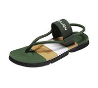 Donne Clip Toe Sandali Jelly Beach Flops Studentesse Coreano Moda Wear Sandali Piatti Scarpe Uomo Suola Bianca, verde, 44 EU