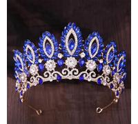 Donne Corona Grande Diadema Nuziale Tiaras Corone Copricapo Per La Festa di Nozze Vestito Dei Capelli Dei Monili Accessori