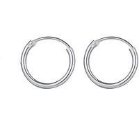 Donne Creative Stile Punk Oro 3 Dimensioni Argento Geometrico Hip-Hop Orecchini a Cerchio orecchino Tondo Gioielli di Moda (1 cm, Argento) Attractive Processing