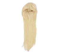 Donne di Bellezza Migliorata Lunga Parrucca Bionda con Frangia - Parrucca di Cosplay in Oro Pallido Resistente Al Calore Sintetico per Costumi e Usura Quotidiana