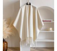 Donne di inverno Poncho Scialle caldo Double Sided Designer Ispessimento Coperta Sciarpa di lusso Mantello femminile Cashmere Pashmina Cape Stola