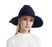 Donne di Ispessimento Tipo Quotidiano Festival Cappello A Maglia Pizzo Steeplice Cappello Da Cowboy Pieghevole Per Le Donne Western Elegante Cappello Da Sole Cappelli Da Cowboy, Blu marino, Taglia