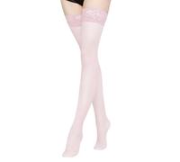 Donne di Seta Vedere Attraverso Calze Alte Coscia Fiore Top In Pizzo Sopra il Ginocchio Calze Lunghe Collant Lingerie Calze Per San Valentino Donna Calze Lunghe, B, Taglia unica
