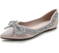 Donne Dolly Shoes Balleris Attraente con Outfit Perfetto per Le Vacanze Estive Uso Quotidiano, Flesh, 3 UK