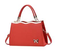 Donne Donna Trendy Bow Fashion Sport Messenger Borsa a Tracolla Chitarra Borse Gig Back Per 39, Colore: rosso, taglia unica