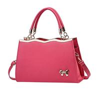 Donne Donna Trendy Bow Fashion Sport Messenger Borsa a Tracolla Chitarra Borse Gig Back Per 39, rosa intenso, taglia unica