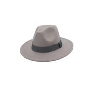 Donne Elegante Flat Top Hat Fedora Traspirante Semplice Wide Brim Feltro di