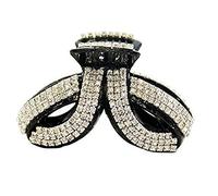 Donne Elegante Twist Strass Clip Di Capelli In Cristallo Acrilico Clip Della Mascella Ragazze Tornante Accessori Per Capelli Artiglio (Nero - A # )