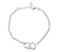 Donne Eleganti Doppio Amore Cuore Catena Spiaggia Sandalo Braccialetto alla Caviglia Piede Gioielli Gioielli Color Argento novità Durability And Fashion