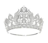 Donne Europeo Americano Grande Corona Strass Sposa Pista Corona Corona Accessori Per Capelli Per Matrimonio