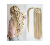 Donne Extension Coda di Cavallo #8/613 Capelli Umani Avvolgenti Coda di Cavallo Estensione 10"-26" Clip Lunga e Diritta in Pezzo di Coda di Cavallo con Pasta Magica for Donna Uso quotidiano(26inches)