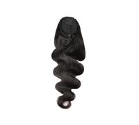 Donne Extension for coda di cavallo con capelli umani ondulati for donne, clip e coulisse Uso quotidiano(24inches)