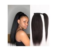 Donne Extension for coda di cavallo riccia e liscia da 10-32 pollici, capelli brasiliani Remy, parrucca avvolgente for Uso quotidiano(32inches)