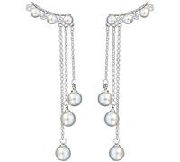 Donne finte Perle intarsiate Catena Nappa ciondola Le Orecchie Giacche Orecchini Gioielli Regalo per Le Donne Ragazze Adolescenti Compleanno Natale Amici Regalo Professional