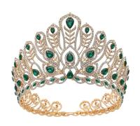 Donne Grande Diadema Corona Da Sposa Concorso Miss Copricapo Abito Da Sposa Abito Da Sposa Gioielli Accessori Oro En8