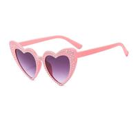 Donne Heart Sunglasses Vacation Party Decoration Sun Glasses, Colore: rosa., m