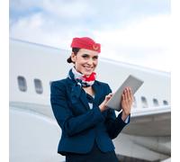 Donne hostess cappello feltro Assistente di cappello costume air hostess