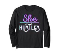 Donne Hustler Investitore Ceo Imprenditore Ragazza Boss Hustle GRL Maglia a Manica