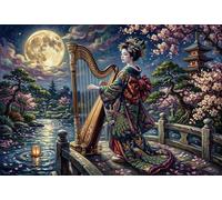 Donne in un paesaggio giapponese Puzzle 1000 Pezzi,Antistress,Sfida Impossibile,dai 14 Anni,Adulti E Ragazzi,Decorazione Casa,Idea Regalo,Cartone Di Qualità,Gioco Educativo 52x38cm