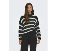 JDY - Maglione verde scuro a righe L