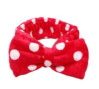 Donne Lavaggio Elastico Fiocco Asciugamano Testa Telo da Bagno Moda Corallo Pile Bowknot hairlace Trucco cosmetico Morbido Fascia Rossa Elegante e Popolare Durable And Clever
