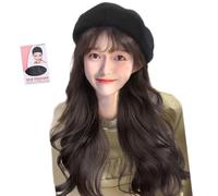 Donne Lunghe Parrucche Ricce Cappelli Moda Regolabile Rotondo Cappello Con Parrucche Naturali Cosplay Dressingup Accessori Cappello Della Cupola Copric