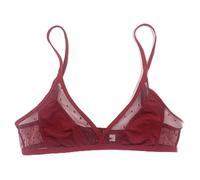 Donne Mesh Bralette Sexy del Merletto del Puntino Reggiseno Traslucido Sottile Bralet Triangolo Dark Cup Reggiseno della Biancheria Intima Sfoderato Reggiseni Top(S (70ABC))