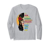 Donne Messicane Mujer Inteligente Poderosa Fuerte Libre Latina Maglia a Manica