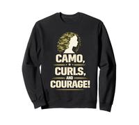 Donne Militari Soldato Donna Curls And Courage Felpa